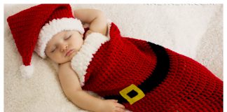 Baby Santa Hat and Cocoon Free Crochet Pattern and Video Tutorial