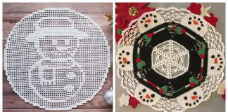 Christmas Snowmen Doily Free Crochet Pattern