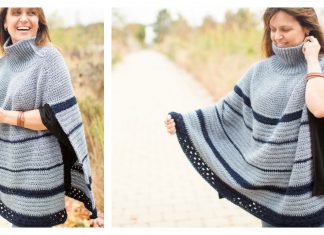 Montana Turtleneck Poncho Free Crochet Pattern