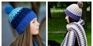 Waffle Stitch Beanie Hat Free Crochet Pattern