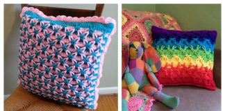 Polish Star Stitch Pillow Free Crochet Pattern