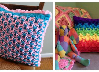 Polish Star Stitch Pillow Free Crochet Pattern