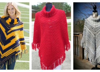 Sporty Poncho Free Crochet Pattern