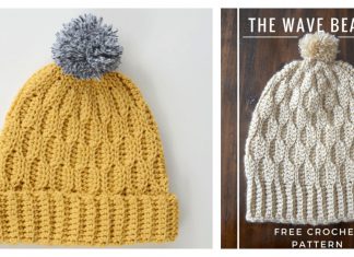 The Wave Beanie Hat Free Crochet Pattern and Video Tutorial