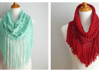 Fringe Cowl Free Crochet Pattern and Video Tutorial