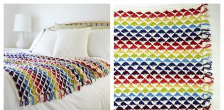 Rainbow Chic Throw FREE Crochet Pattern