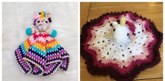 Unicorn Lovey Security Blanket Free Crochet Pattern