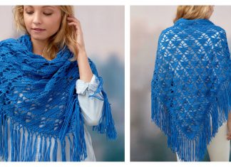 Boho Shawl Free Crochet Pattern and Video Tutorial