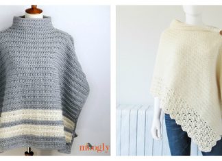 Knit Look Crochet Poncho Free Pattern