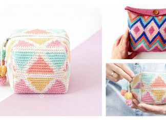 Tapestry Cosmetic Bag Free Crochet Pattern