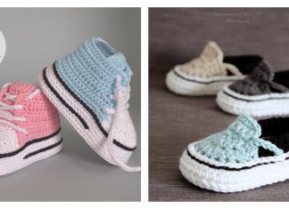 Vans Style Baby Booties Crochet Pattern