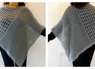 Wrapped Pearl Poncho Free Crochet Pattern