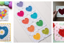 10+ Heart Granny Square Crochet Patterns