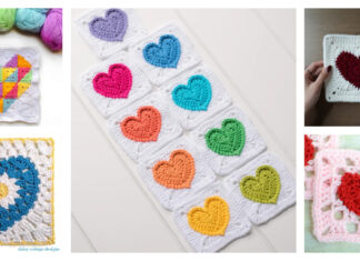 10+ Heart Granny Square Crochet Patterns