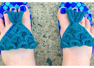 Mermaid Flip Flops Free Crochet Pattern