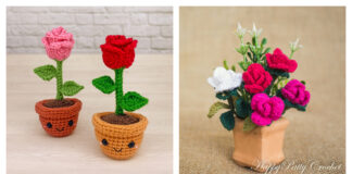 Mini Stem Rose Free Crochet Pattern