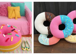 Donut Cushion Free Crochet Pattern