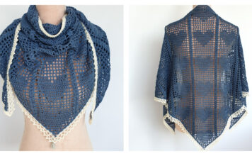 Hearty Lace Shawl Free Crochet Pattern