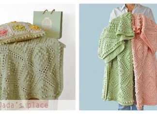 Popcorn Stitch Vintage Style Blanket Free Crochet Pattern