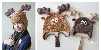 Adorable Moose Hat Free Crochet Pattern