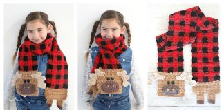 Plaid Moose Scarf Free Crochet Pattern