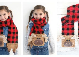 Plaid Moose Scarf Free Crochet Pattern