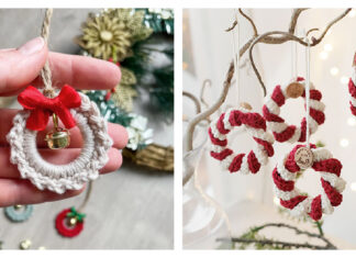 10+ Mini Christmas Wreath Crochet Patterns