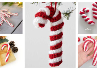 8 Christmas Candy Cane Crochet Patterns