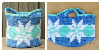 Snowflakes Basket Free Crochet Pattern