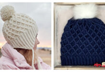 Diamond Beanie Hat Free Crochet Pattern