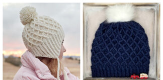 Diamond Beanie Hat Free Crochet Pattern