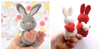 Valentine's Day Heart Bunny Free Crochet Pattern