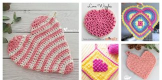 Heart Potholder Free Crochet Pattern