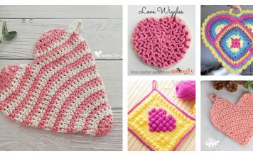 Heart Potholder Free Crochet Pattern