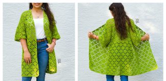 Lace Kimono Cardigan Free Crochet Pattern