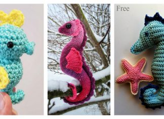 Amigurumi Seahorse Free Crochet Pattern and Paid