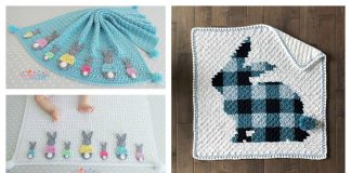 Bunny Blanket Free Crochet Pattern and Paid