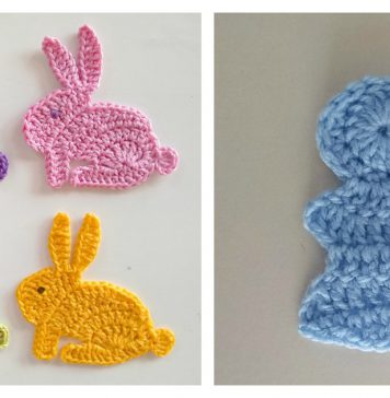 Bunny Rabbit Applique Free Crochet Pattern