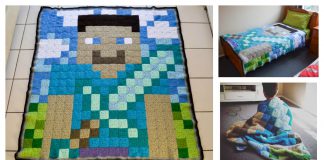 Minecraft Blanket Free Crochet Pattern