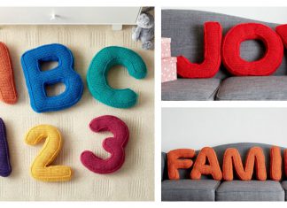 Alphabet Pillow Free Crochet Pattern