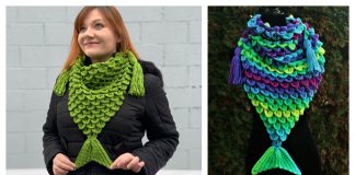 Mermaid Triangle Scarf Free Crochet Pattern