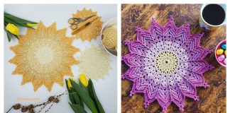 Ray of Sunshine Coaster and Mandala Free Crochet Pattern