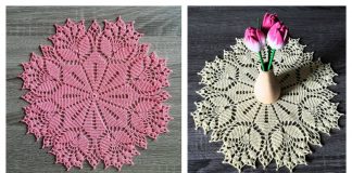 Tulip Doily Free Crochet Pattern and Video Tutorial