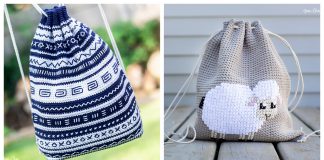 Drawstring Backpack Free Crochet Pattern