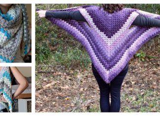 Granny Triangle Shawl Vest Free Crochet Pattern