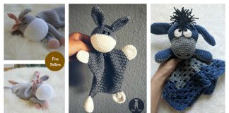 Donkey lovey Security Blanket Crochet Patterns