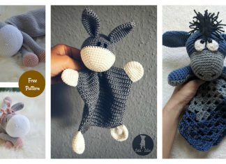 Donkey lovey Security Blanket Crochet Patterns