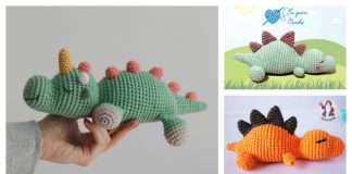 Sleeping Dinosaur Free Crochet Pattern