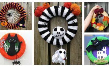 Halloween Wreath Free Crochet Pattern and Paid