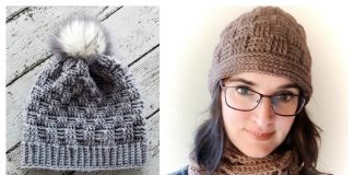 Basketweave Beanie Hat Free Crochet Pattern